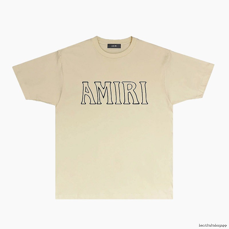 AMIRI simple and fashionable beige T-shirt