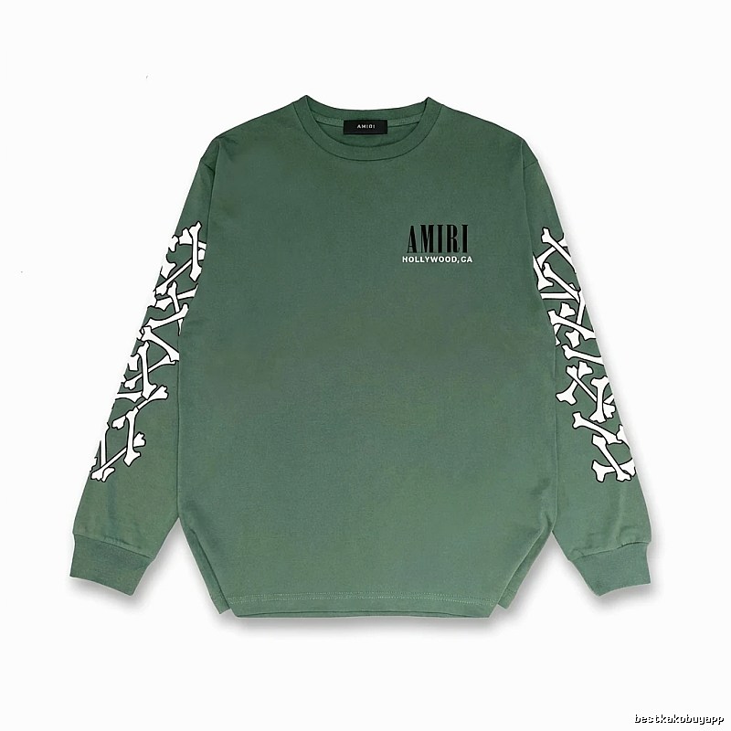 AMIRI Skull Retro Style Green Sweatshirt