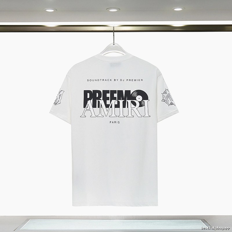 Amiri Sport Graphic T-shirt White Blue Amiri for Warm Weather
