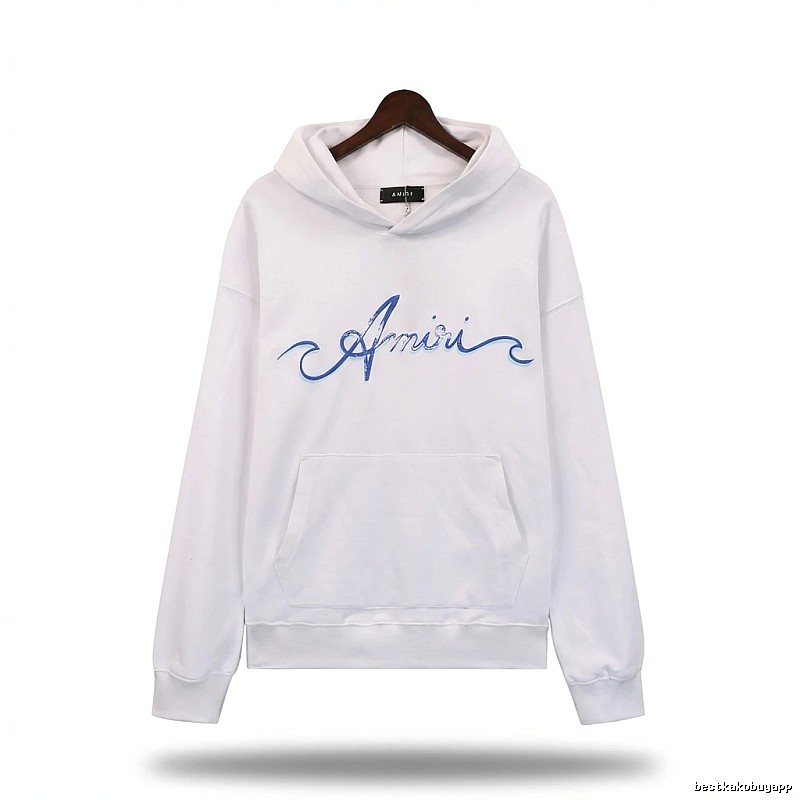 AMIRI white minimalist hoodie