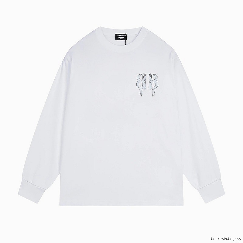 Balenciaga BB-style white sweatshirt