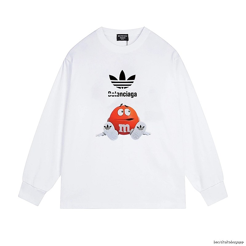 Balenciaga Co-branded Cartoon White Sweatshirt