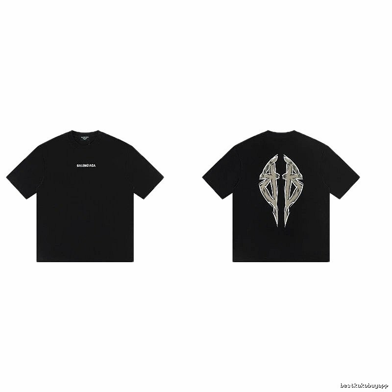 Balenciaga Double B Graffiti High Street Black T-Shirt