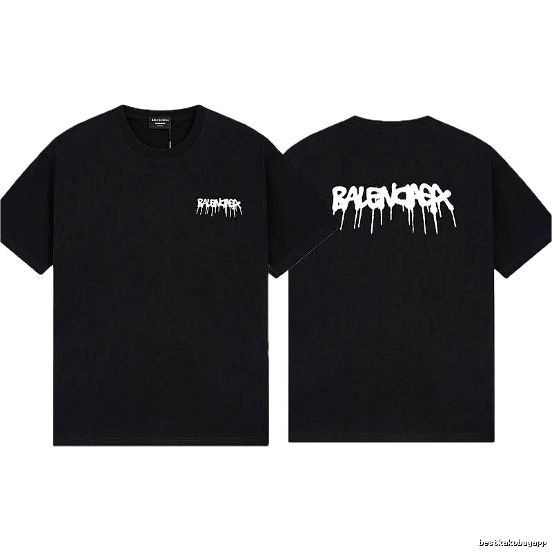 Balenciaga Graffiti Street Style Black T-Shirt