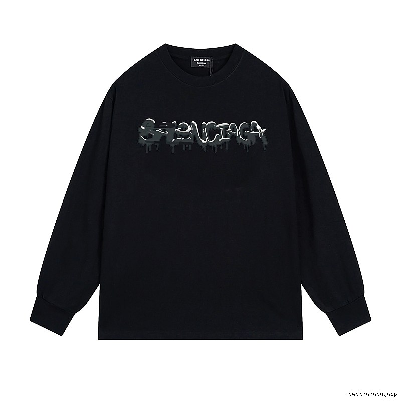 Balenciaga graffiti-style black long-sleeve