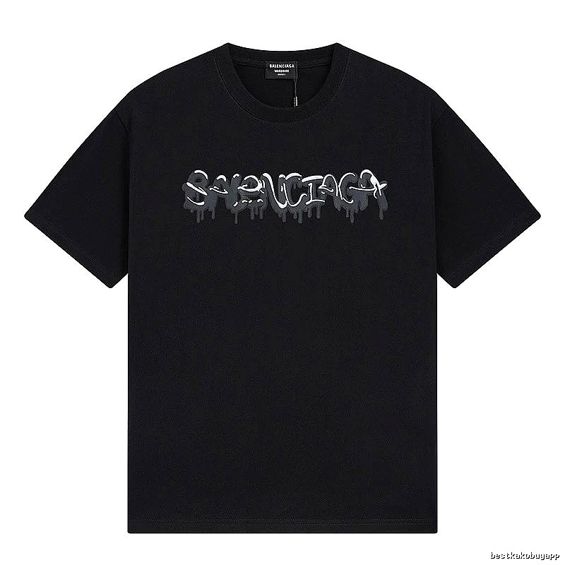Balenciaga graffiti-style black T-shirt