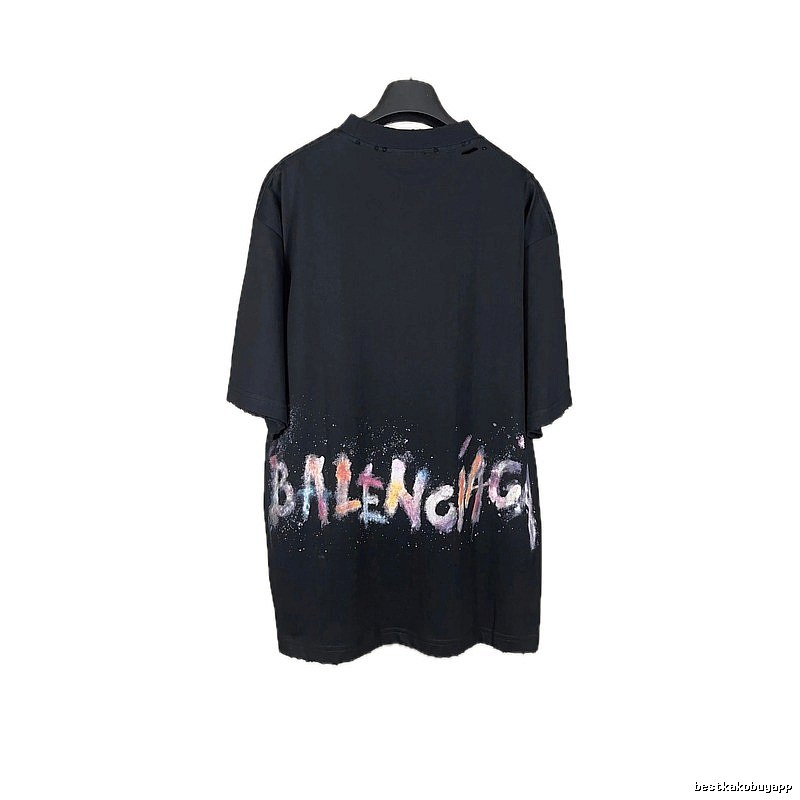 Balenciaga graffiti-style black T-shirt