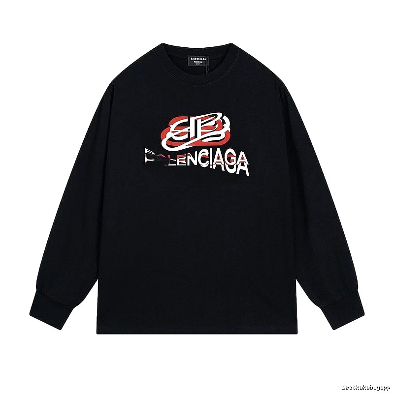 Balenciaga letter-style black T-shirt