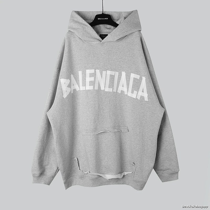 Balenciaga letter-style grey sweatshirt
