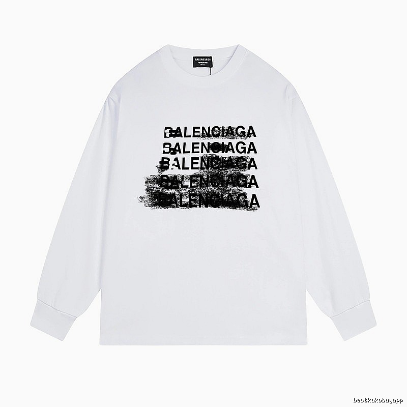 Balenciaga letter-style white T-shirt