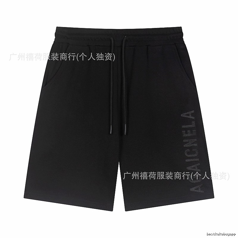 Balenciaga minimalist style black shorts
