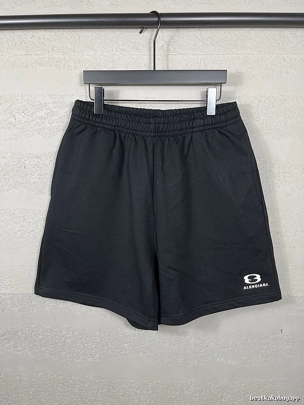 Balenciaga minimalist style black shorts