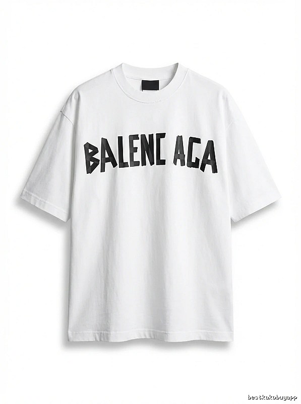 Balenciaga minimalist style white T-shirt