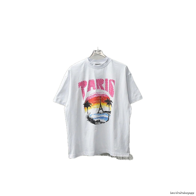 Balenciaga Printed Casual White T-shirt