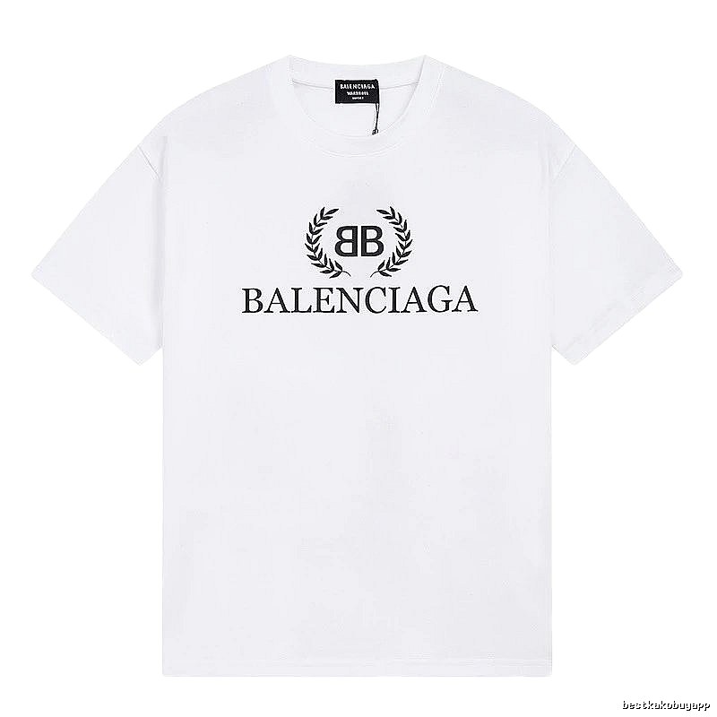 Balenciaga Printed Simple White T-shirt