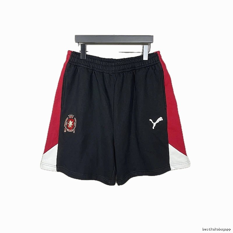 Balenciaga Retro Black and Red Shorts