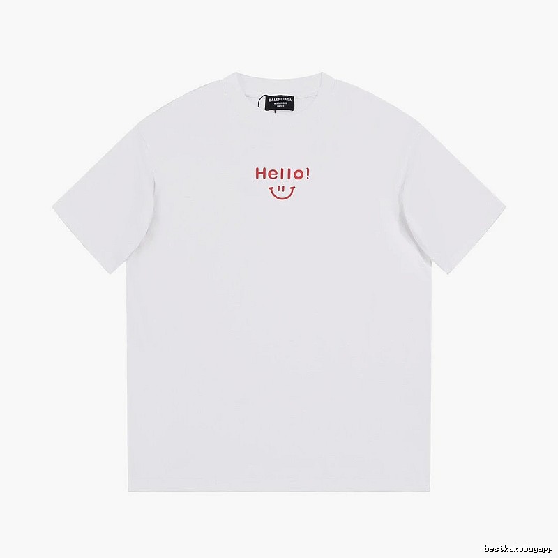 Balenciaga Smile Collection Minimalist Style White T-shirt