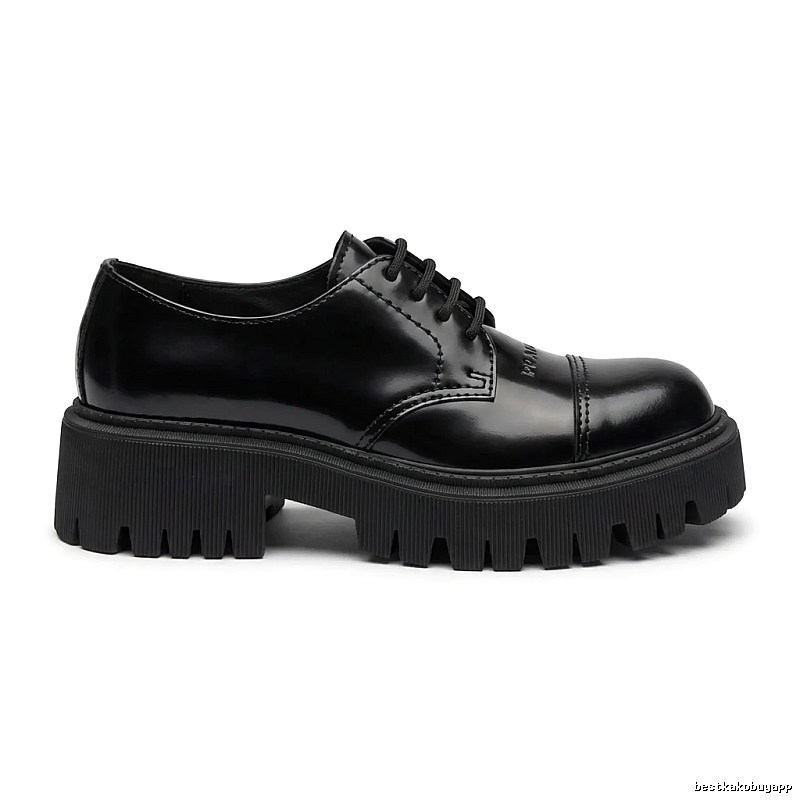 Balenciaga thick-soled British-style leather shoes