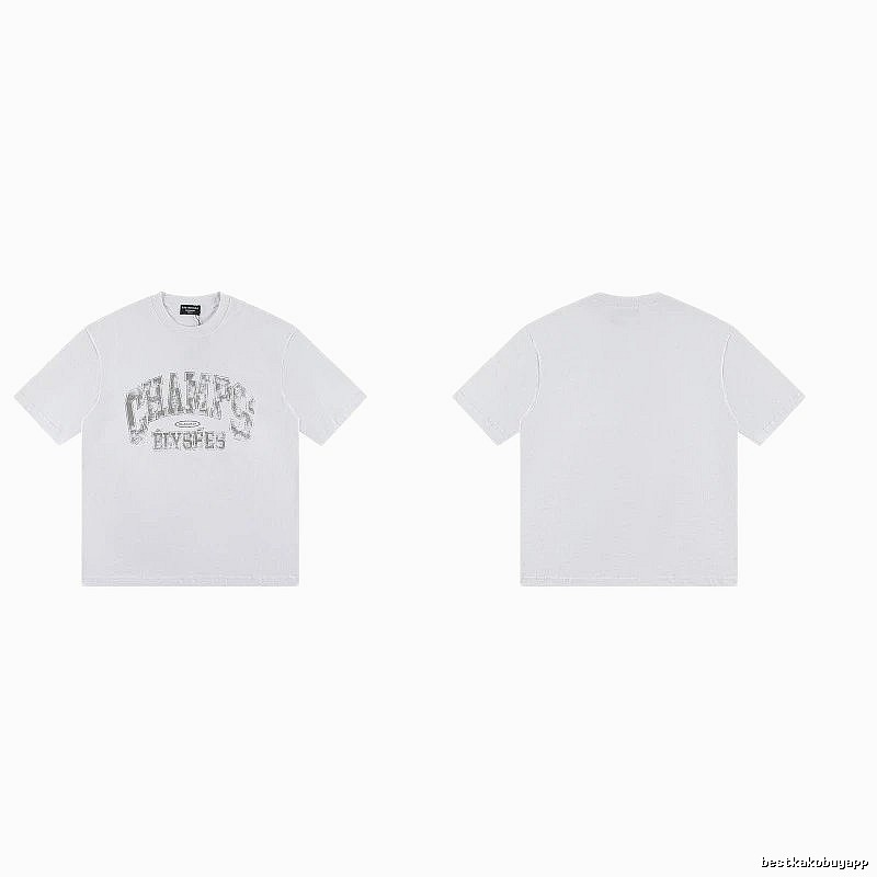 Balenciaga Vintage Distressed Lettering White T-Shirt