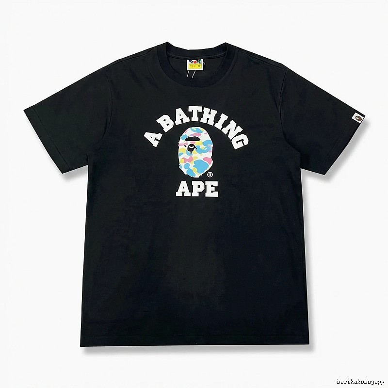 Bape Ape Camouflage Style Black T-shirt