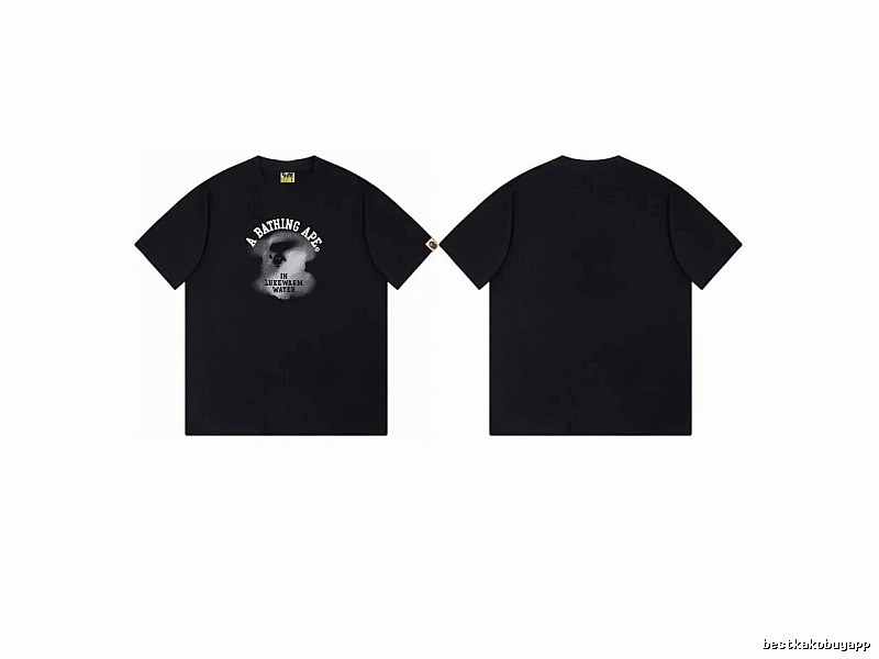 Bape Ape Head Minimalist Style Black T-shirt