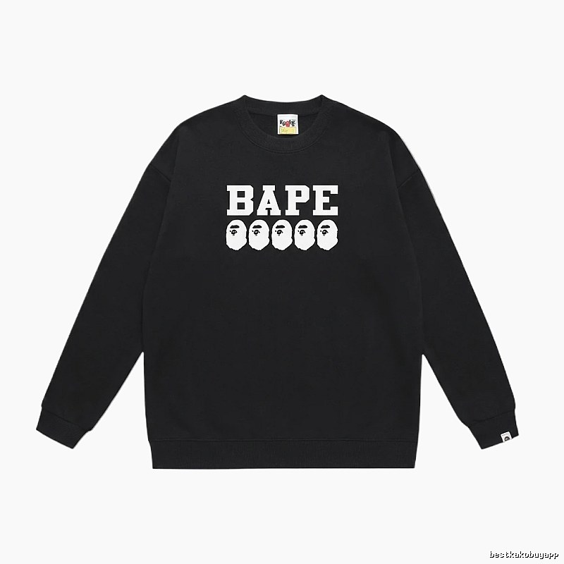 BAPE Ape Head Simple Black Sweatshirt