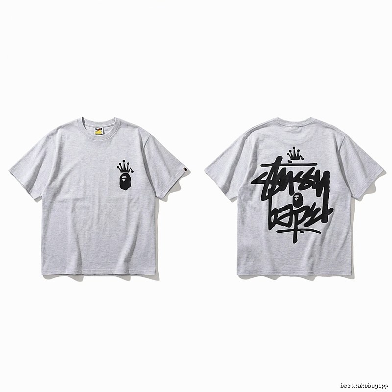 Bape Crown Trendy and Cool Style White T-shirt