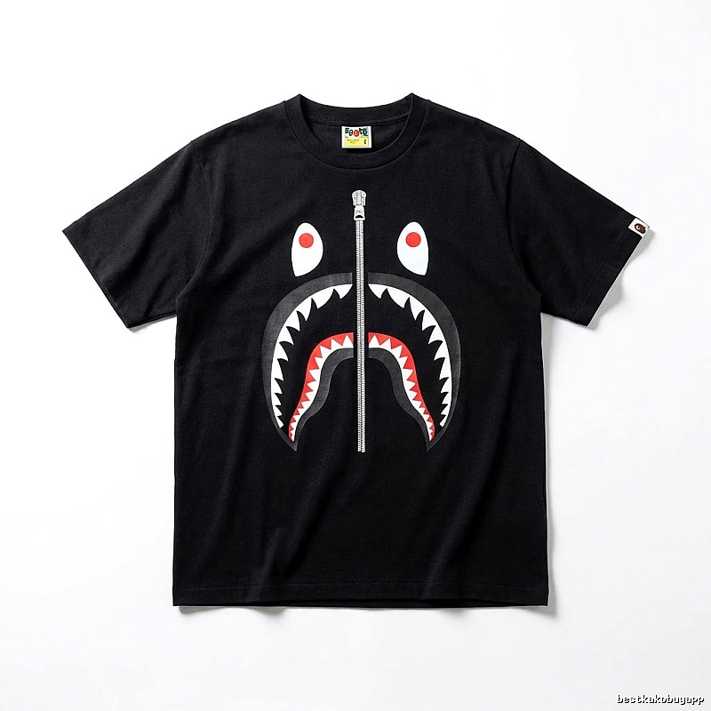 Bape Shark series black short-sleeved shirt