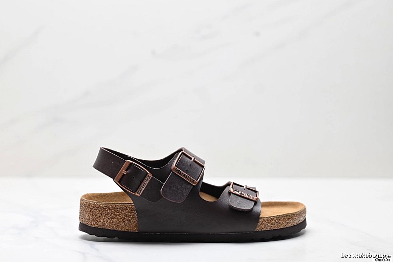 Birkenstock Vintage Casual Dark Brown Buckle Sandals