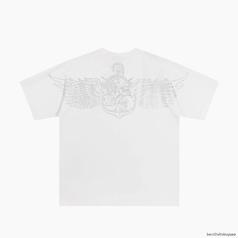 BOY Wing Print Street Style White T-Shirt