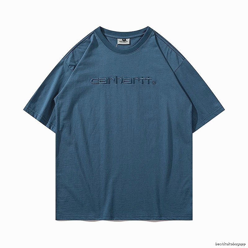 Carhartt Daily Logo T-shirt Light Blue Subtle for City Outfits