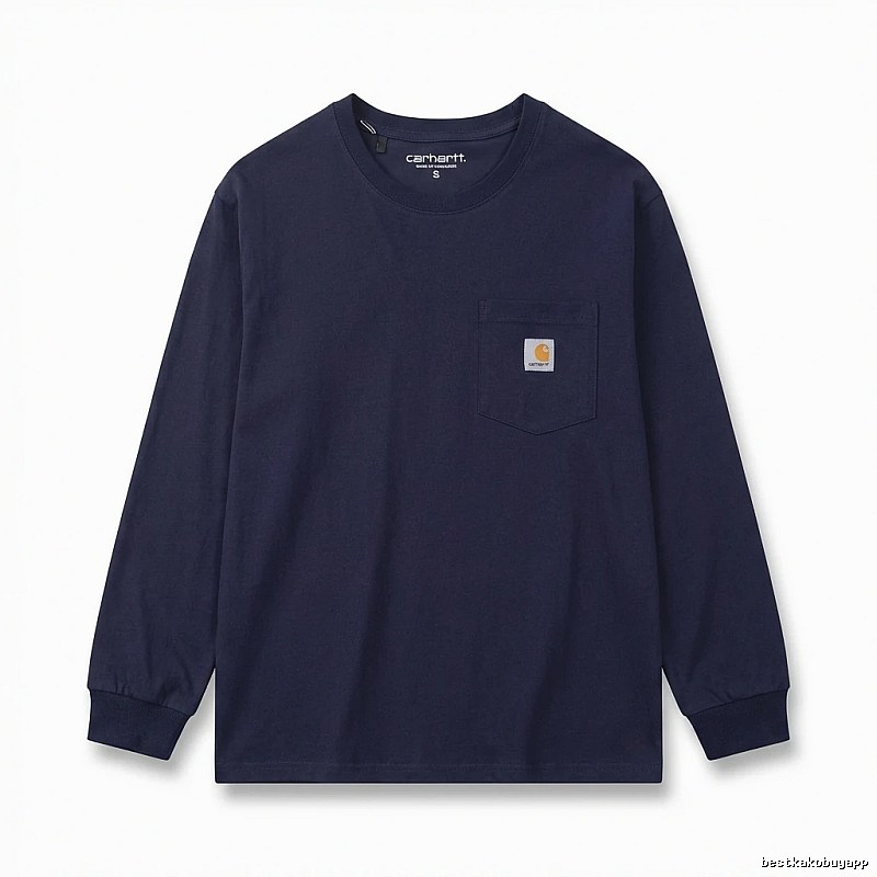 Carhartt simple and casual style navy long-sleeve