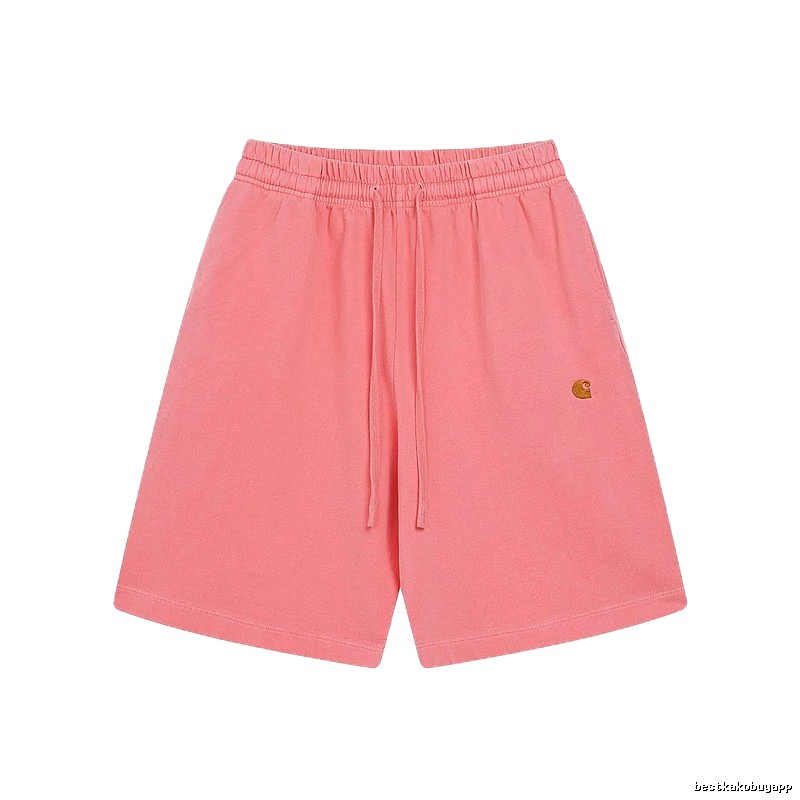 Carhartt WIP Embroidered Casual Style Pink Drawstring Shorts