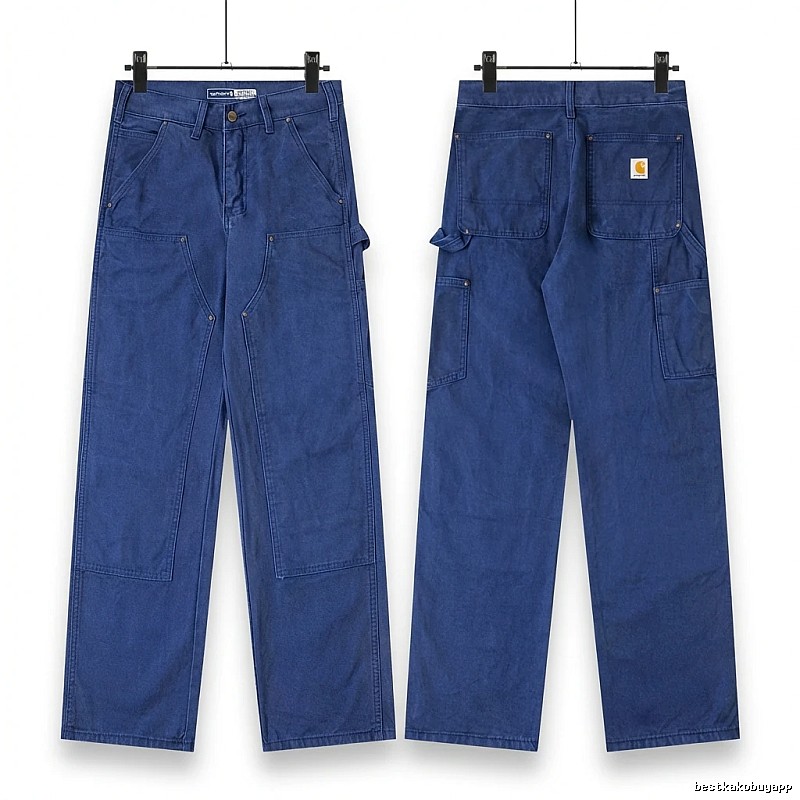 Carhartt workwear style blue long trousers