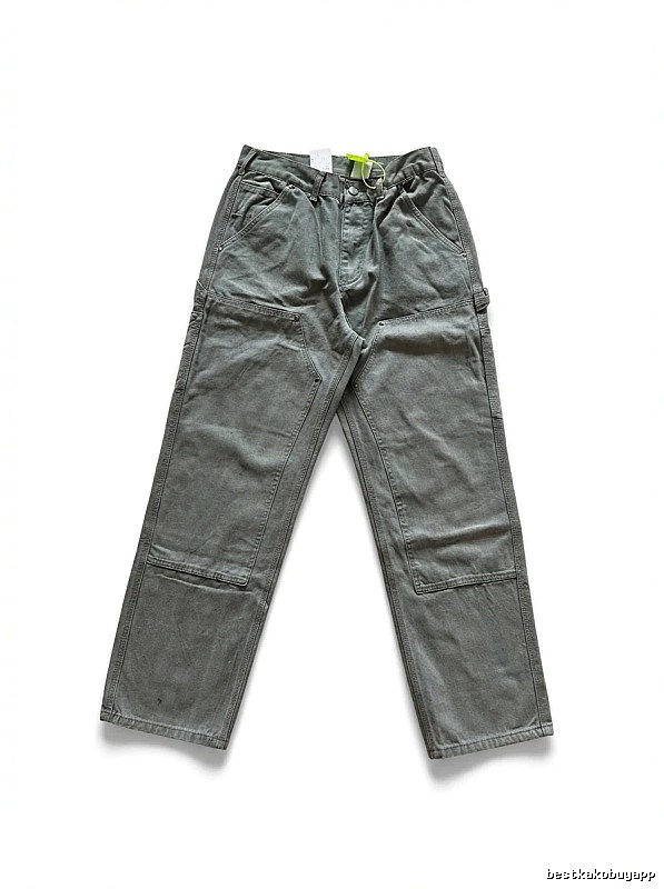 Carhartt workwear style moss green long pants
