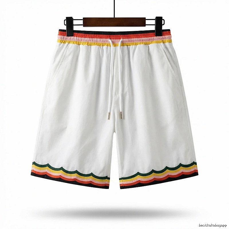 Casablanca Colorful Stripe White Shorts