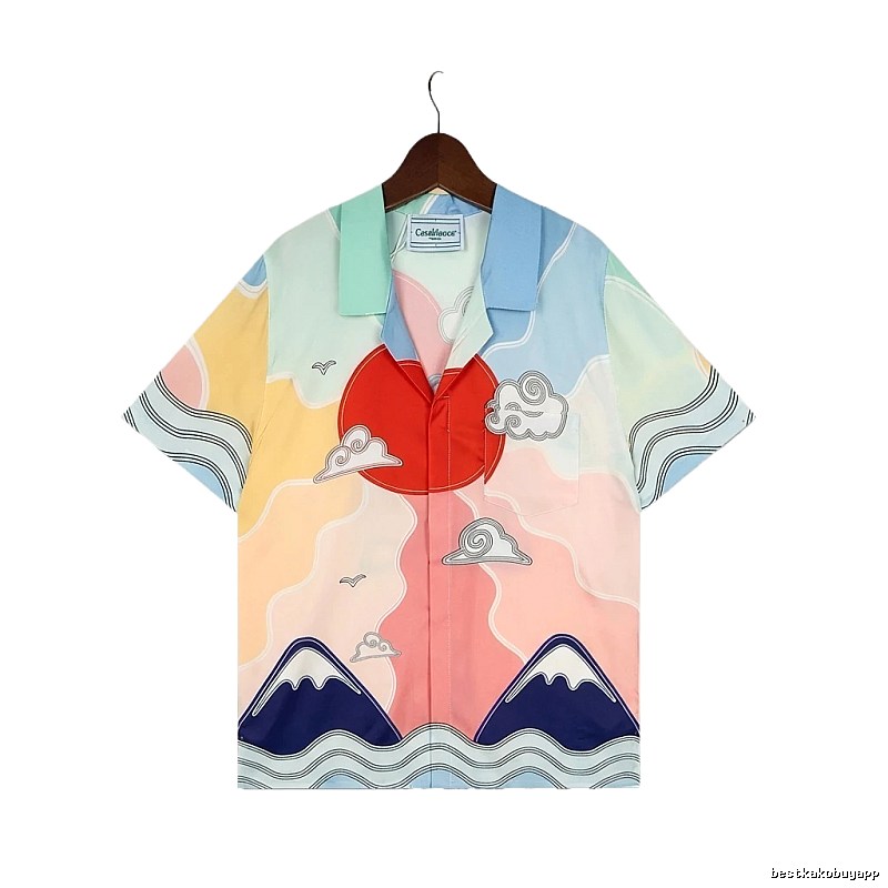 Casablanca Floral Print Short-Sleeve Shirt