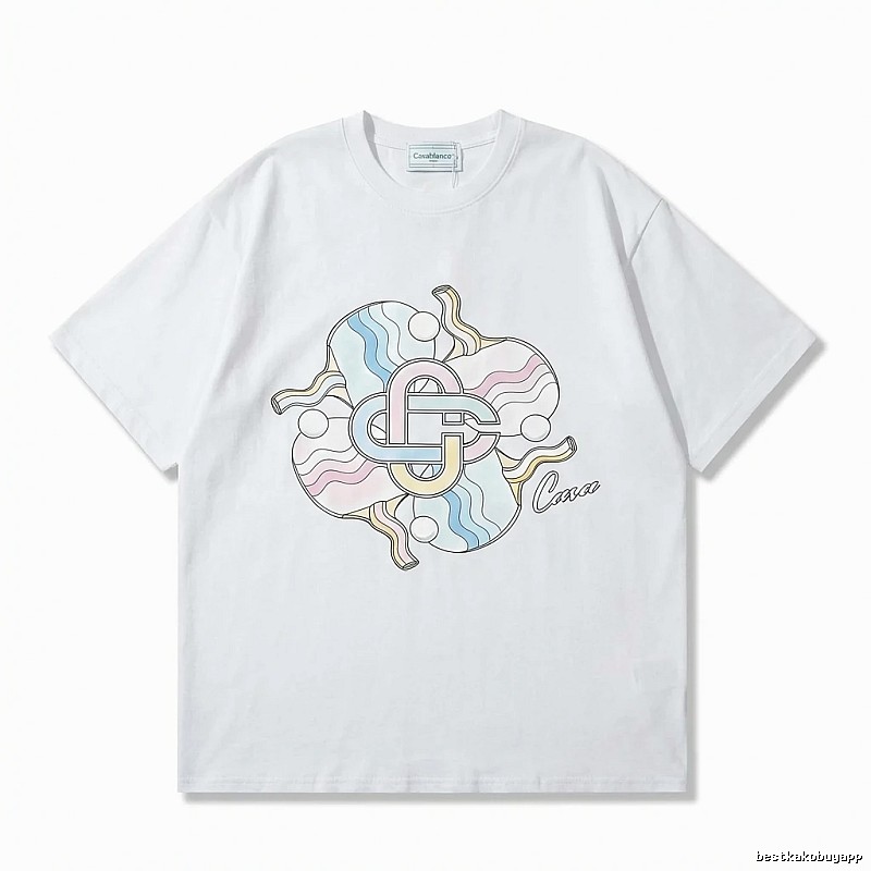 Casablanca Print Trendy White T-shirt