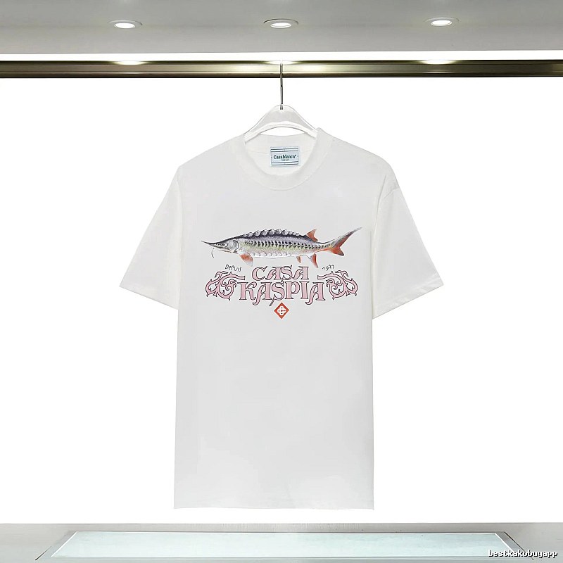 Casablanca - printed retro - style white T - shirt
