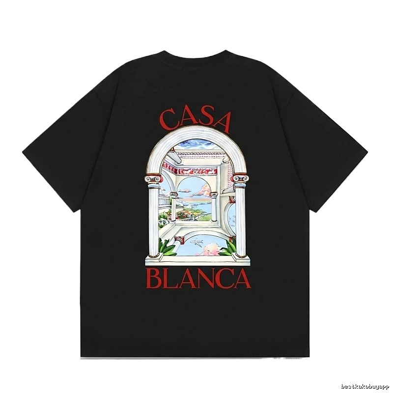 Casablanca retro style black T-shirt