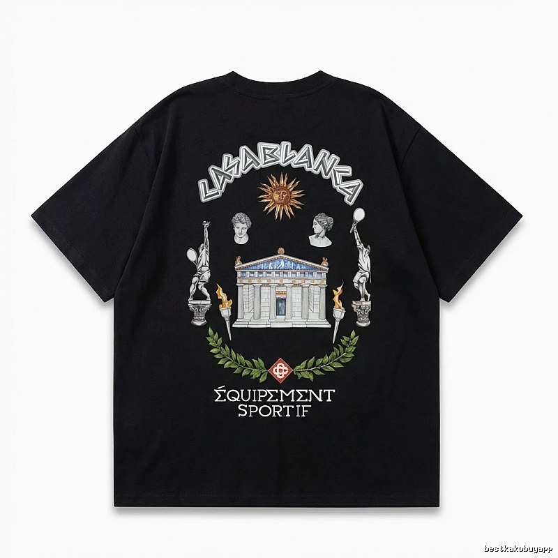 Casablanca retro style black T-shirt
