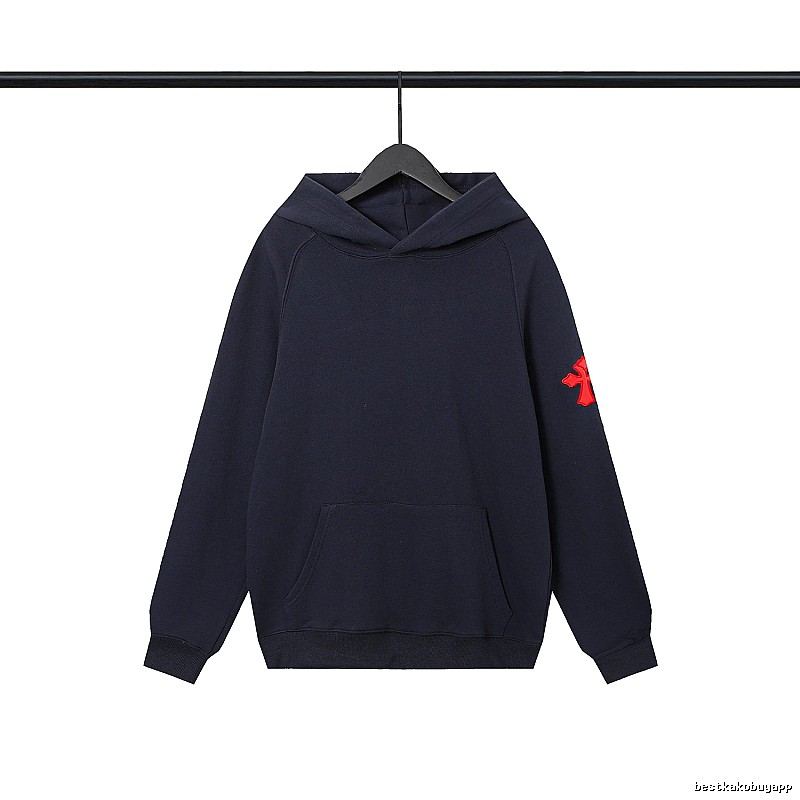 Chrome Hearts 2089-83 Navy Cross Graphic Hoodie Sport Casual