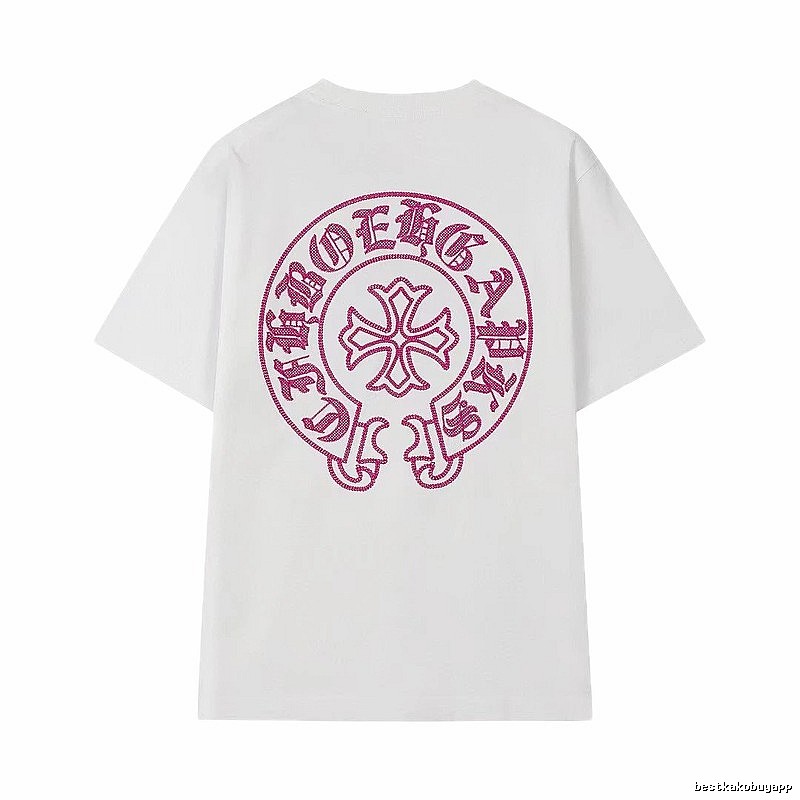 Chrome Hearts Cross Print Street Style White T-Shirt