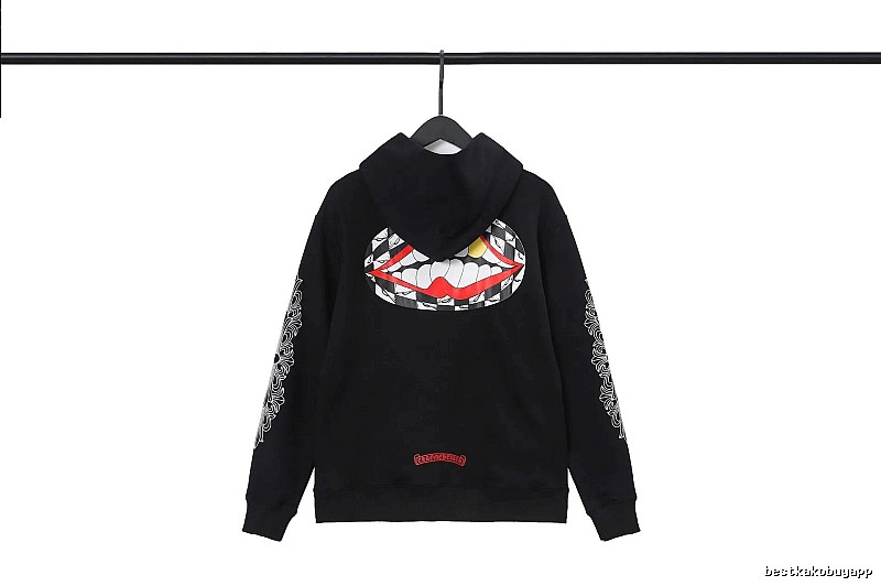 Chrome Hearts Easy Match Cross graphic hoodie Black Blue Cross for Leisure Wear