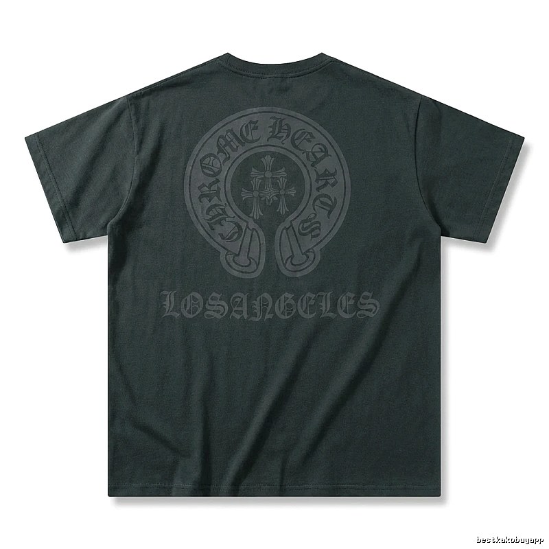 Chrome Hearts Gothic Style Dark Grey T-shirt