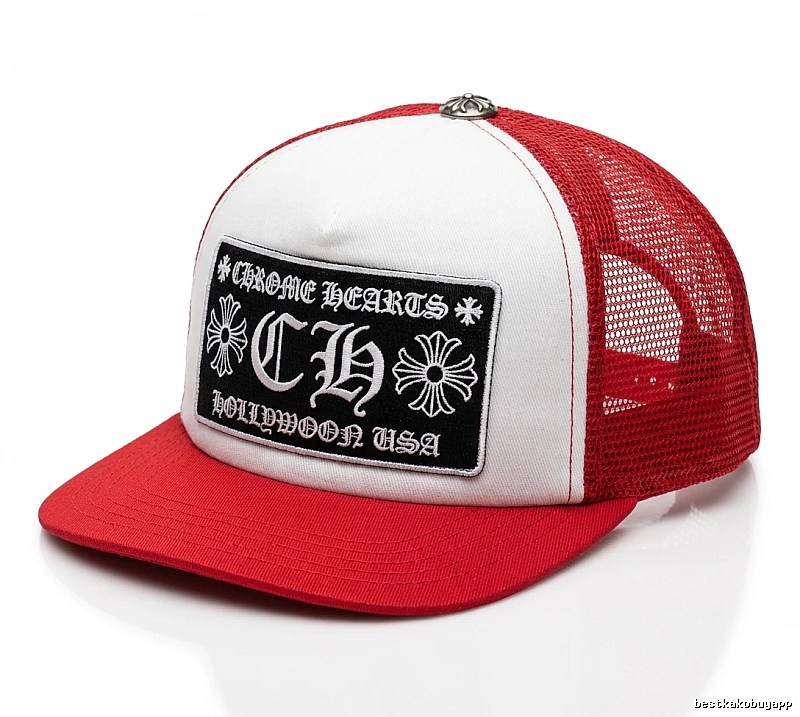 Chrome Hearts Retro Red and White Hat