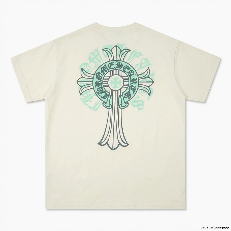 Chrome Hearts retro-style beige T-shirt