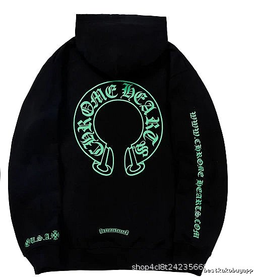 Chrome Hearts Statement Cross graphic hoodie Black Blue Cross for Easy Pairing