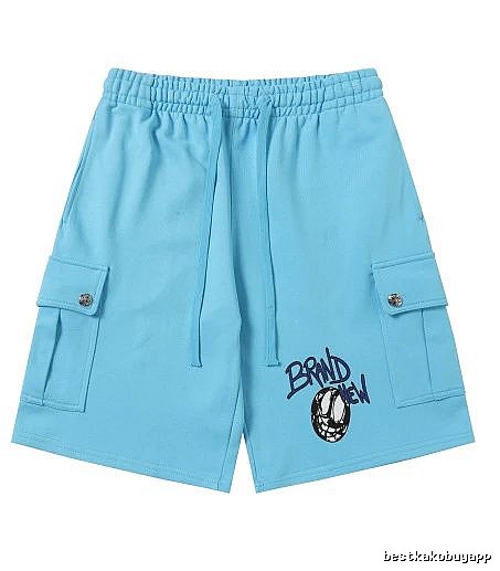 Chrome Hearts Trendy Cool Style Light Blue Shorts