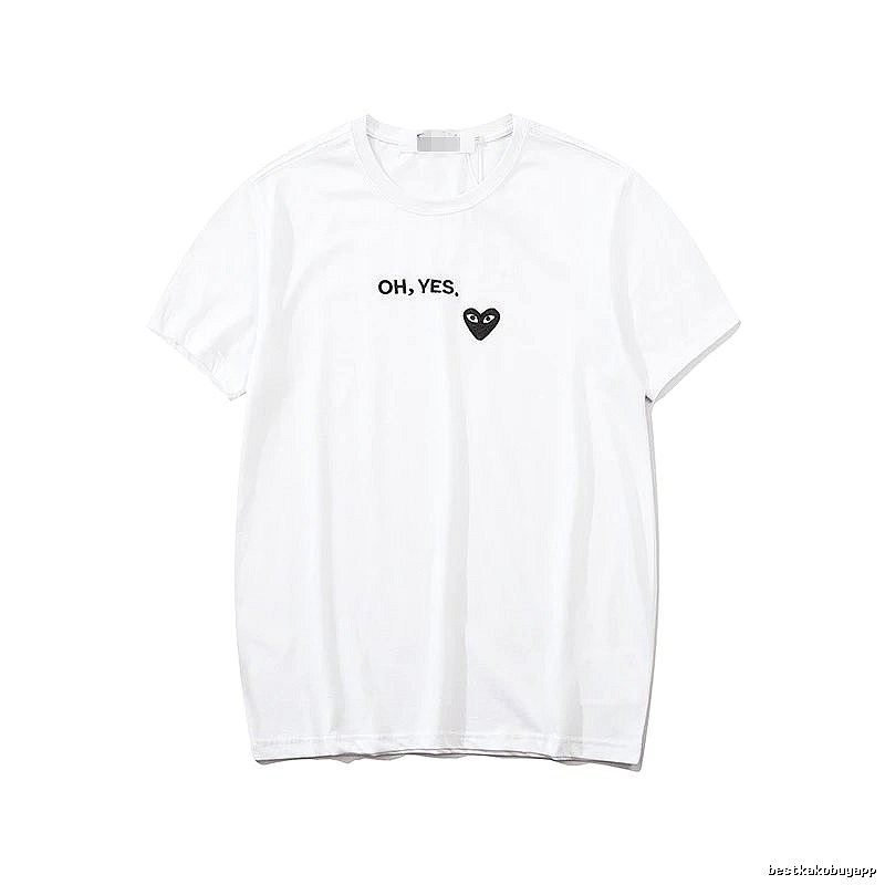 Comme des Garcons PLAY 2021-87 White Style 2187 Heart Logo T-Shirt Statement Graphic